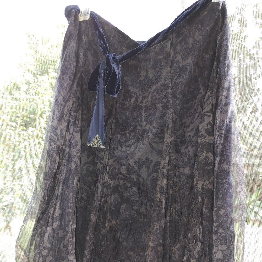 Elie Tahari Skirt, blue, lined with blue overlay